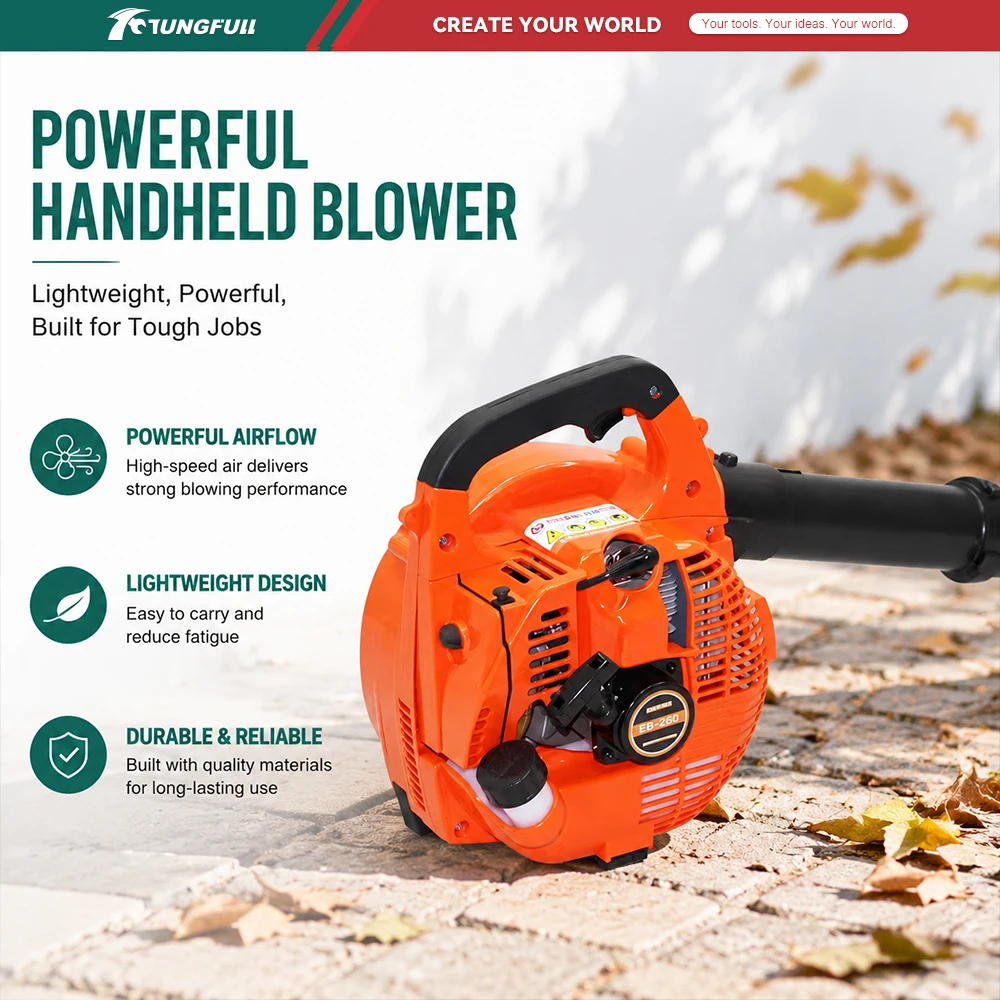 2-stroke Backpack Petrol Blower Gas Snow Blower Petrol Leaf Blower for Driveway and Garden Gas Blower Fan