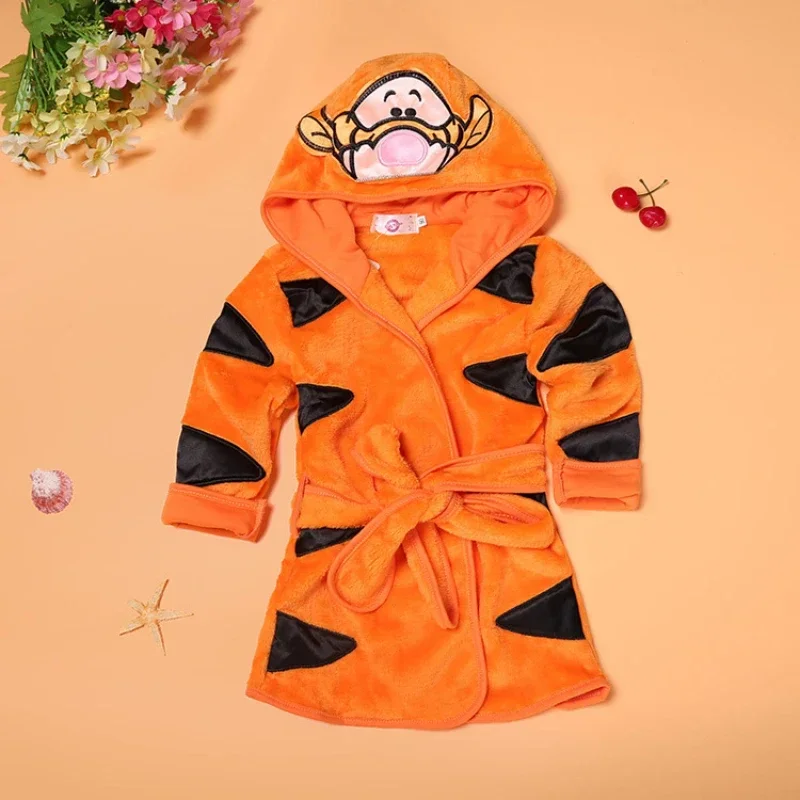 Boys and Girls Bathrobe Children Cartoon Bathrobe Home Nightgown Flower Girl Robe Sleepwear Batas De Baño Para Niñas ملابس النوم