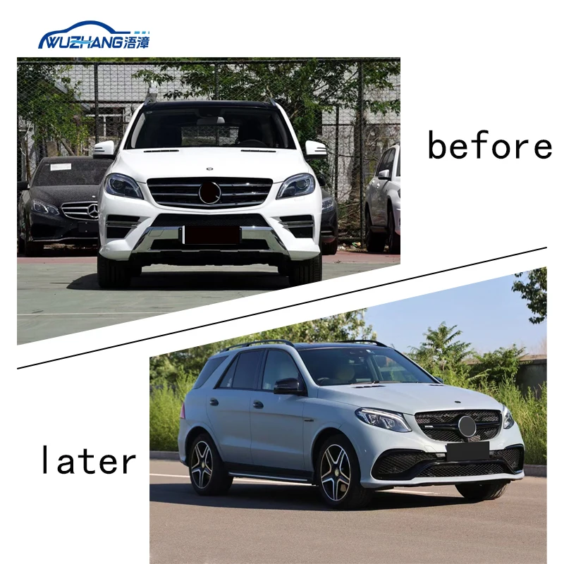 

BR Upgraded 2012-2019 GLE Body Kit for Benz ML W166 New Rear Bumper Side Skirts Front Bumper