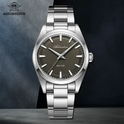 ADDIESDIVE Simple AD2066 Men Watch Bubble Mirror Glass Stainless Steel Diver Quartz Watches BGW9 Luminous New Relogios Masculino