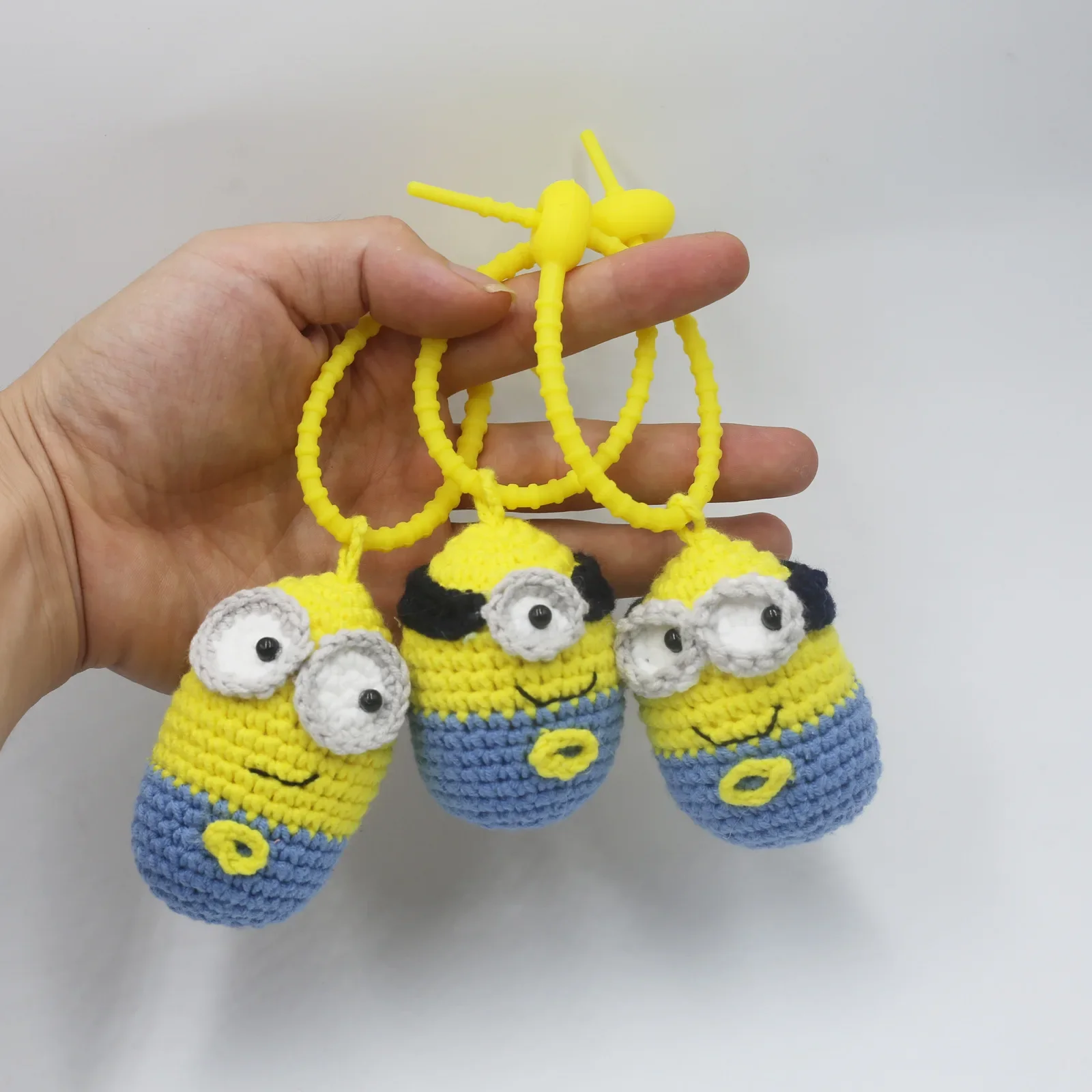 New Minions Kevin Bob Anime Keychain Cartoon Toys Model Pendant Keyring Car Backpack Key Holder Accessories Kids Birthday Gifts