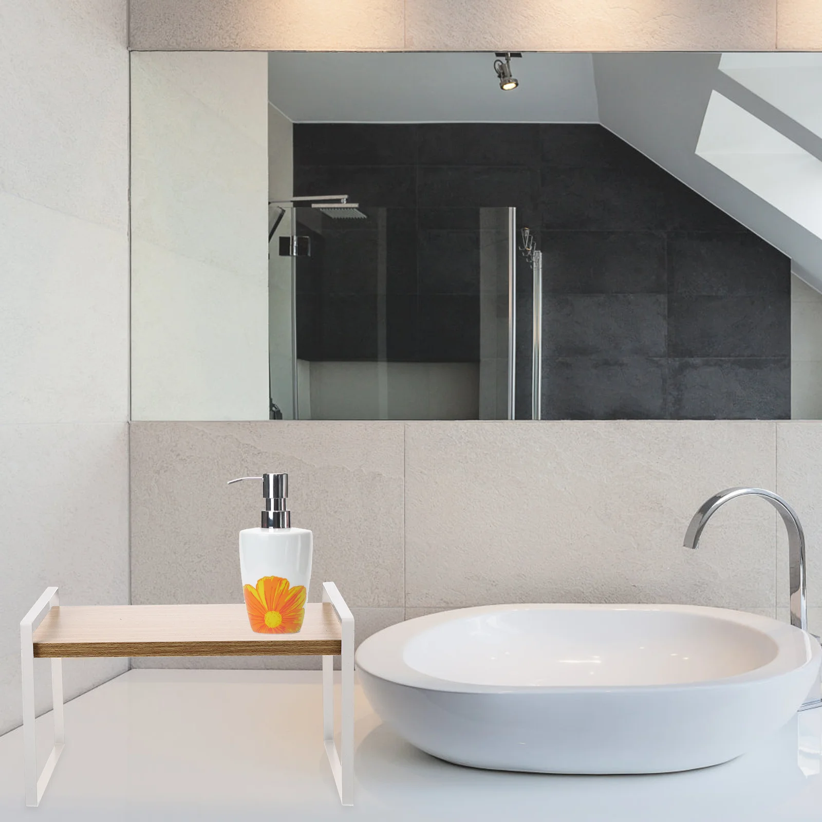 Iron Desk Organizer 6-Tier Sturdy Storage Rack Desktop Organizer Shelf For Office Home Study Room Book Magazine Sundries