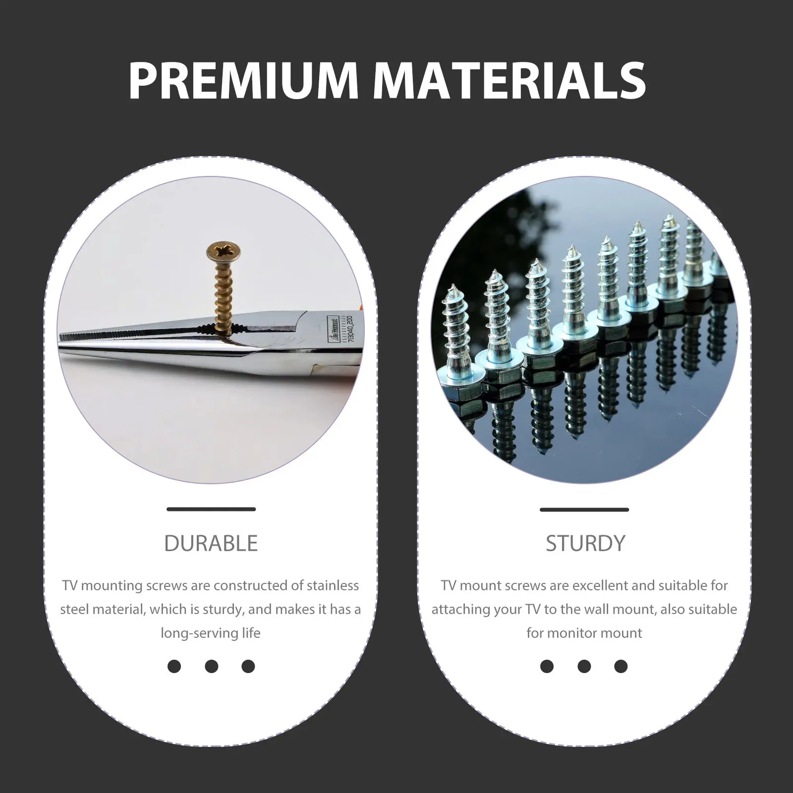 10Pcs Stainless Steel Screws M8x45mm Cross Recessed Pan Head TV Wall Anchor Screws for Artwork Shelves Mirrors Bicycles Monitor