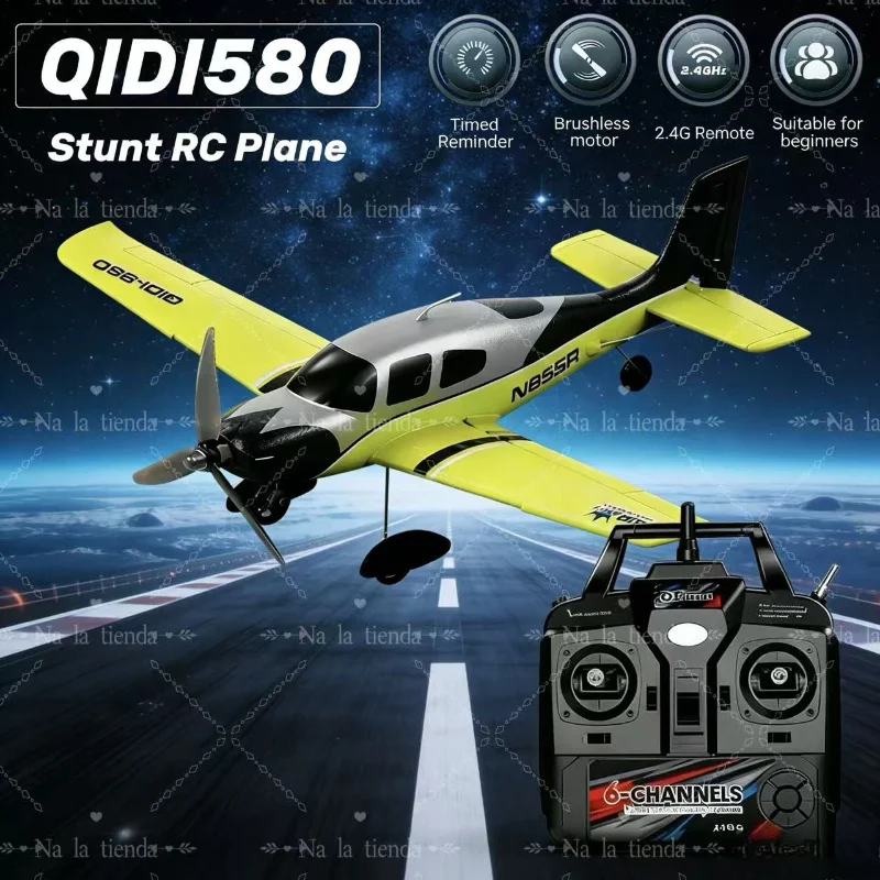 

QIDI580 Stunt RC Glider Plane 4CH 2.4G Remote Control Brushless Aircraft EPP Foam Fixed Wing Airplane Model Toys for Children 15