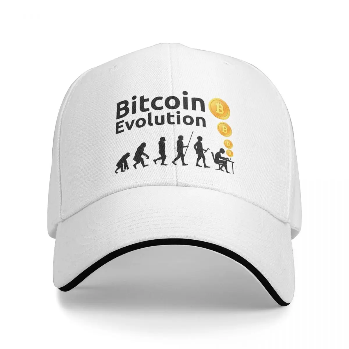 Bitcoin Evolution Tapestry Cryptocurrency Art Cycling Cap Sun Visor Hip Hop Caps Cowboy Hat Peaked Hats