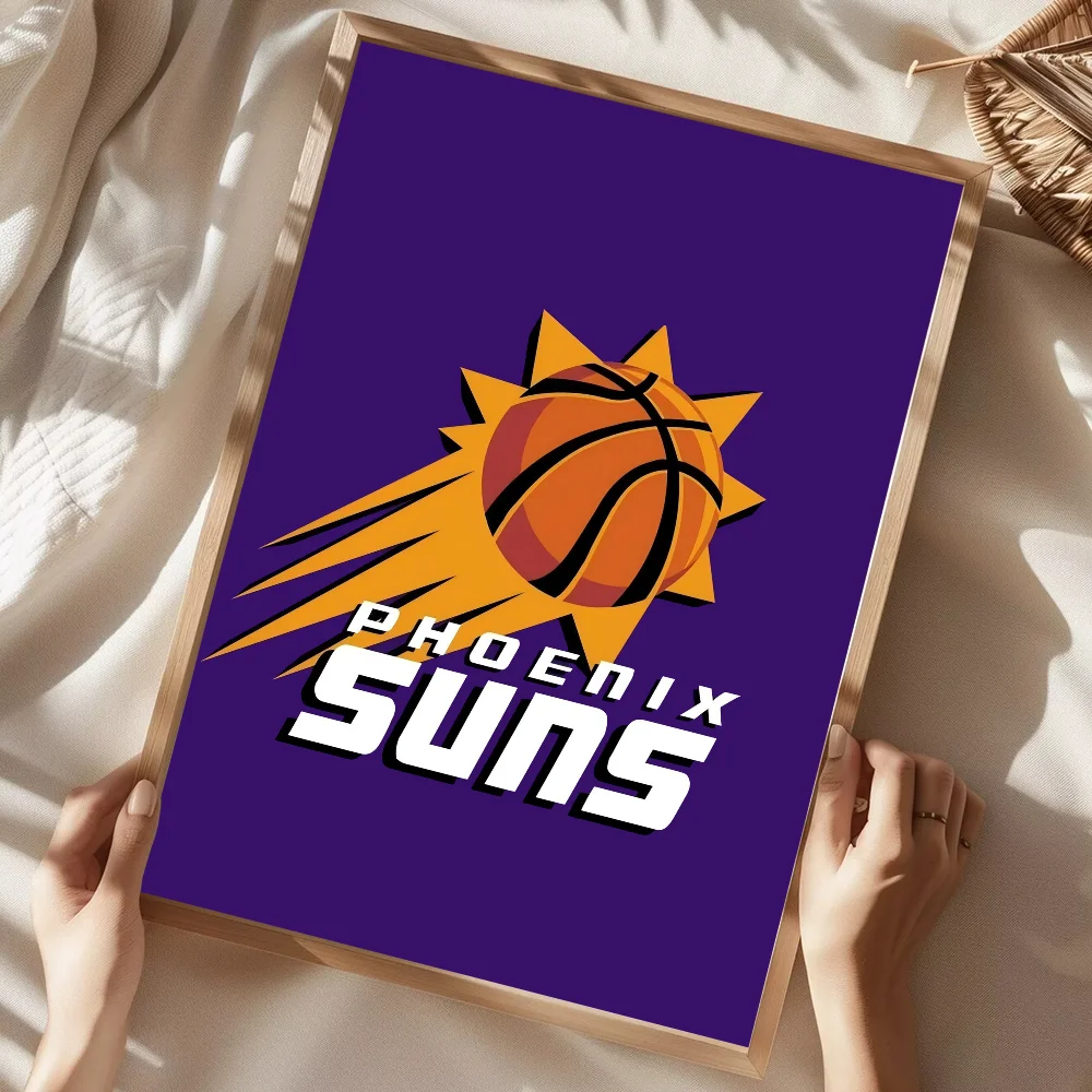 ملصق P-Phoenix لكرة السلة لفريق S-Suns لغرفة المعيشة وغرفة النوم والمقهى ديكور فني