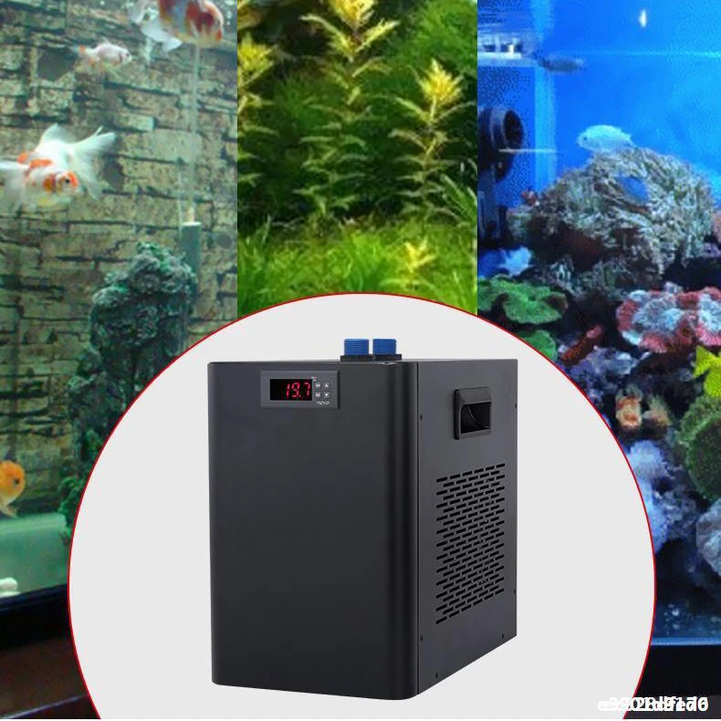 Aquarium 1/10 HP Water Chiller Hydroponics System Quiet Compressor Cooling Home Use Saltwater Freshwater Fish Tank