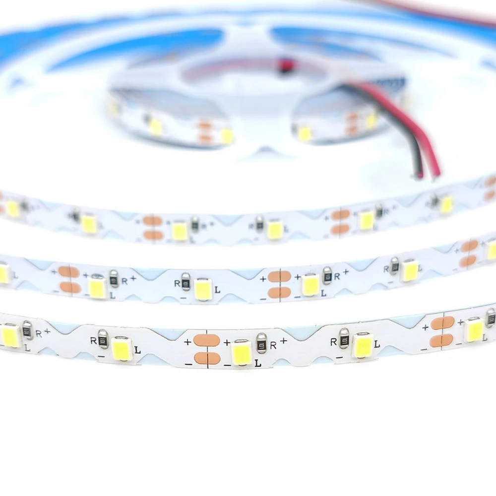 5V 12V 24V S Shape LED Strip Light Tape 2835 60LED/m Flexible LED Light Strip Lamp Warm White Light For Gaming Room Decor