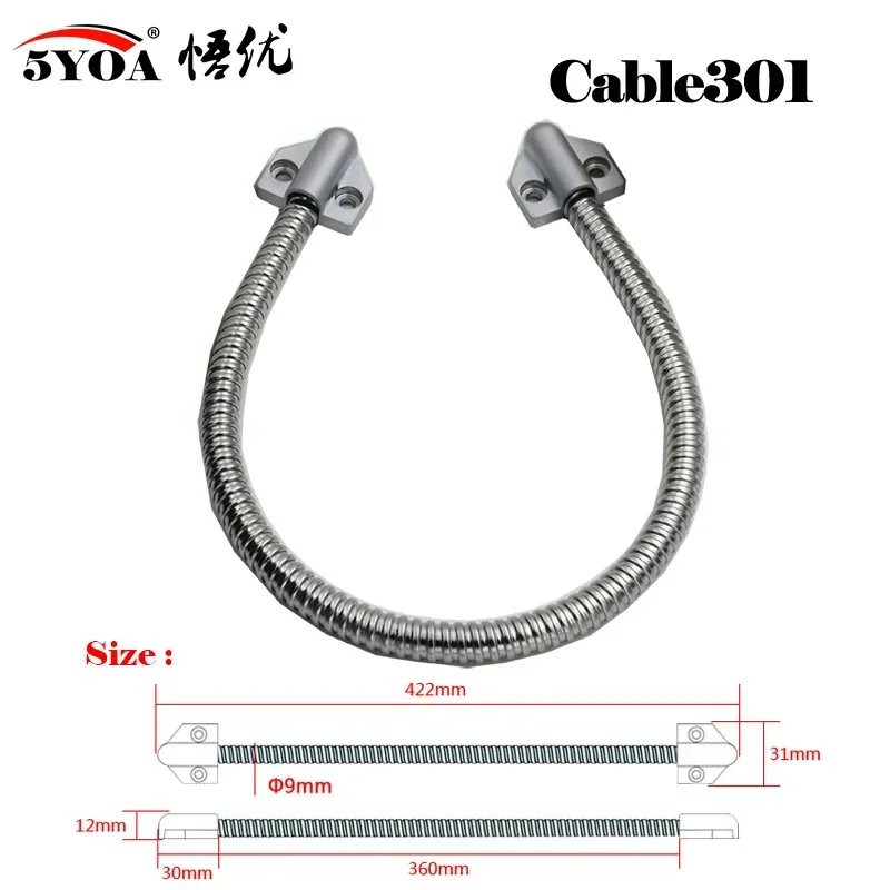 5YOA Stainless Steel Door Exposed Mounting Protection Loop Electric Cable Line for Control Lock Installation