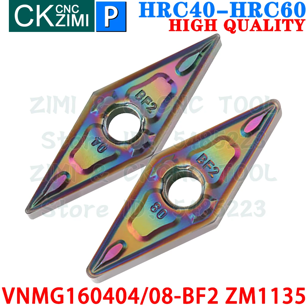 VNMG160404-BF2 ZM1135 VNMG160408-BF2 ZM1135 超硬インサート 外径旋削インサート工具 VNMG 1604 VNMG1604 BF2 VNMG331 VNMG332 BF2 CNC 金属旋盤 カッター工具 硬化鋼用