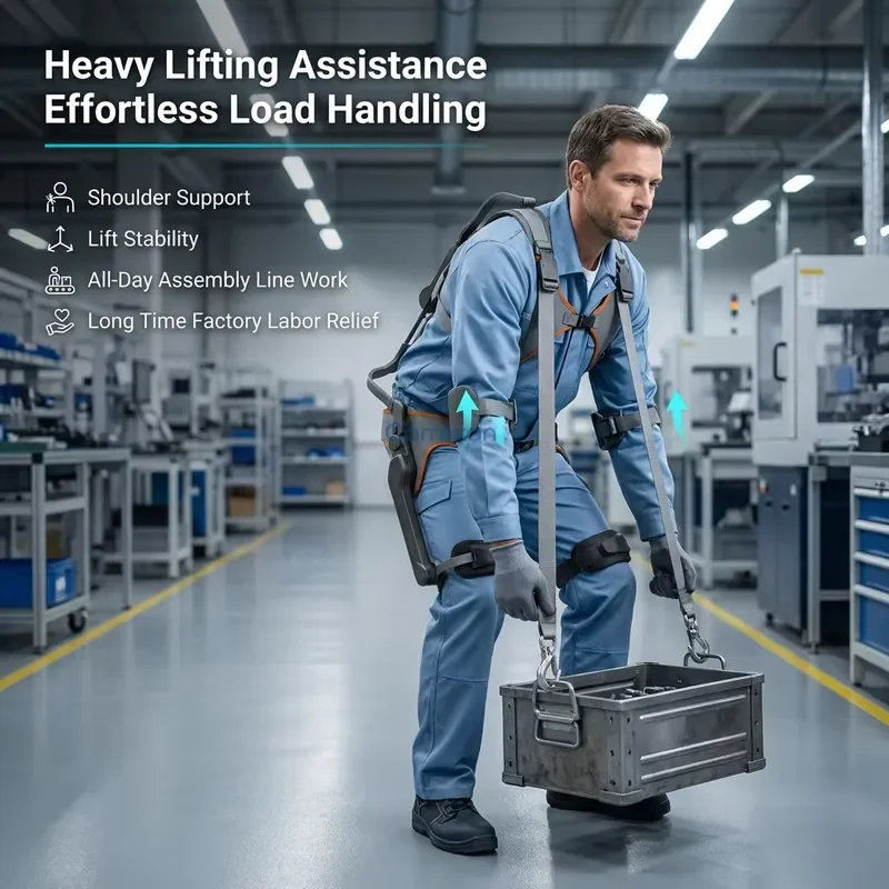 Industrial Exoskeleton Back Support for Warehouse Workers Heavy Lifting Assist Device Factory Labor Saving Wearable Gear