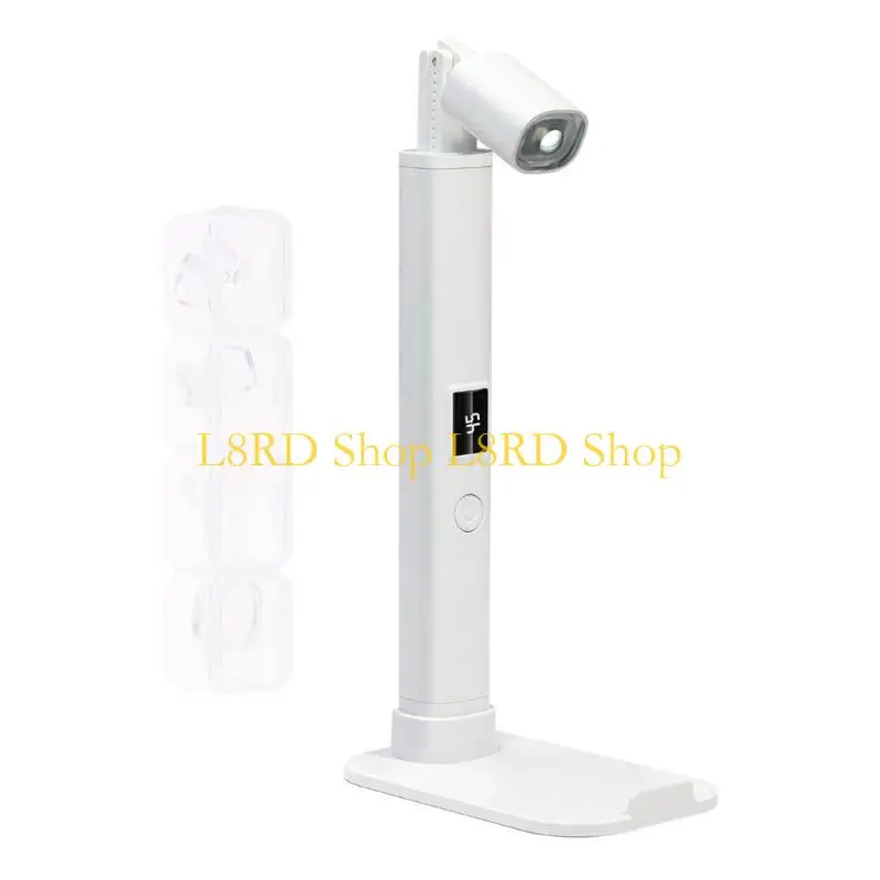 L8RD スタンド付きネイルランプ ハンドヘルド UV ライト LED ディスプレイ付き ジェルネイル用 充電式マニキュアネイルドライヤー 高速硬化用