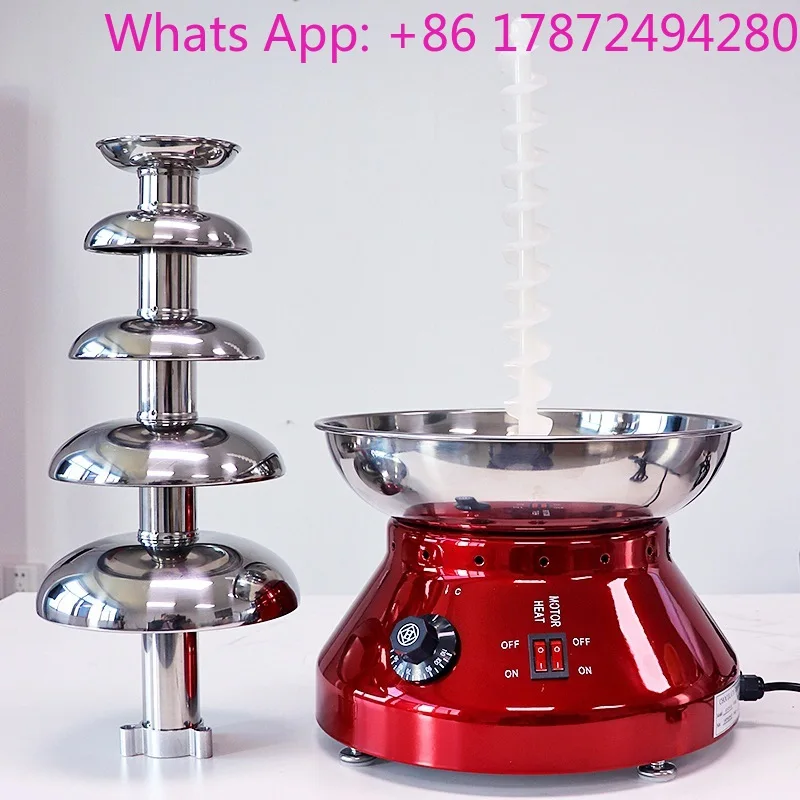 Commercial Catering Chocolate Fountain, 5 Tier Electric Chocolate Melting Hot Pot Machine