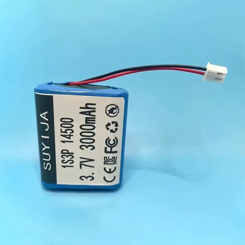 14500 1S3P 3.7V Rechargeable Lithium Battery 3000mAh with BMS Suitable for Electric Toys Remote Control Car Radio Small Speaker