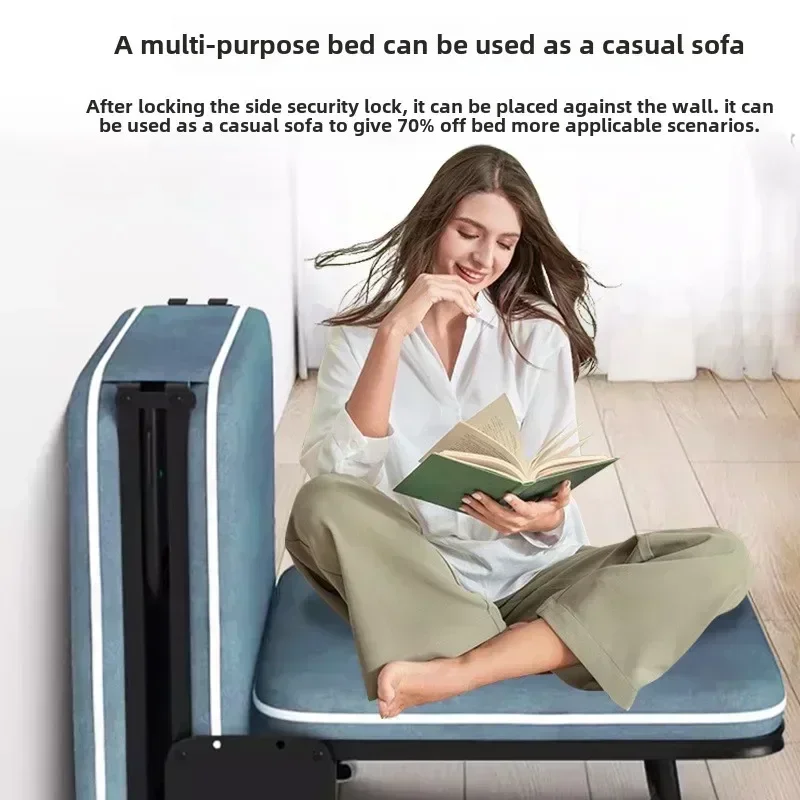 Household Goods Lunch Break Bed Rollaway Bed Single Nap Bed  Fold Bed Camp Bed Office With Pulley Escort Bed Portable Sofa Bed