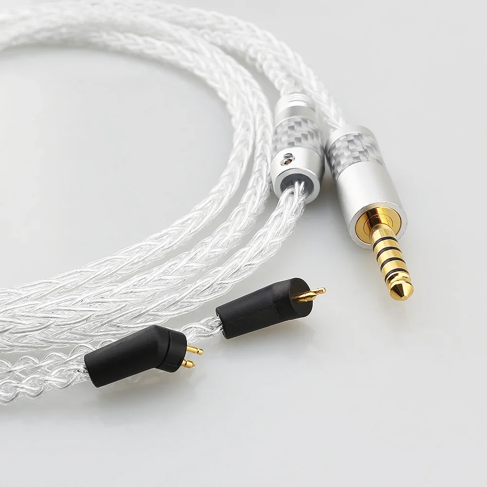 8-rdzeniowy kabel słuchawkowy HIFI z czystego srebra do słuchawek ETYMOTIC ER4P ER4B ER4S ER4PT