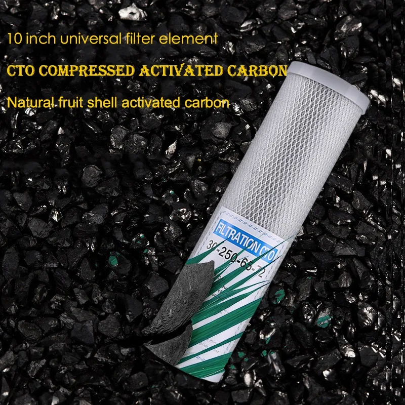 Hot 3Pcs Water Filter Activated Carbon Filter 10 Inch Replacement Purifier CTO Block Carbon Filter