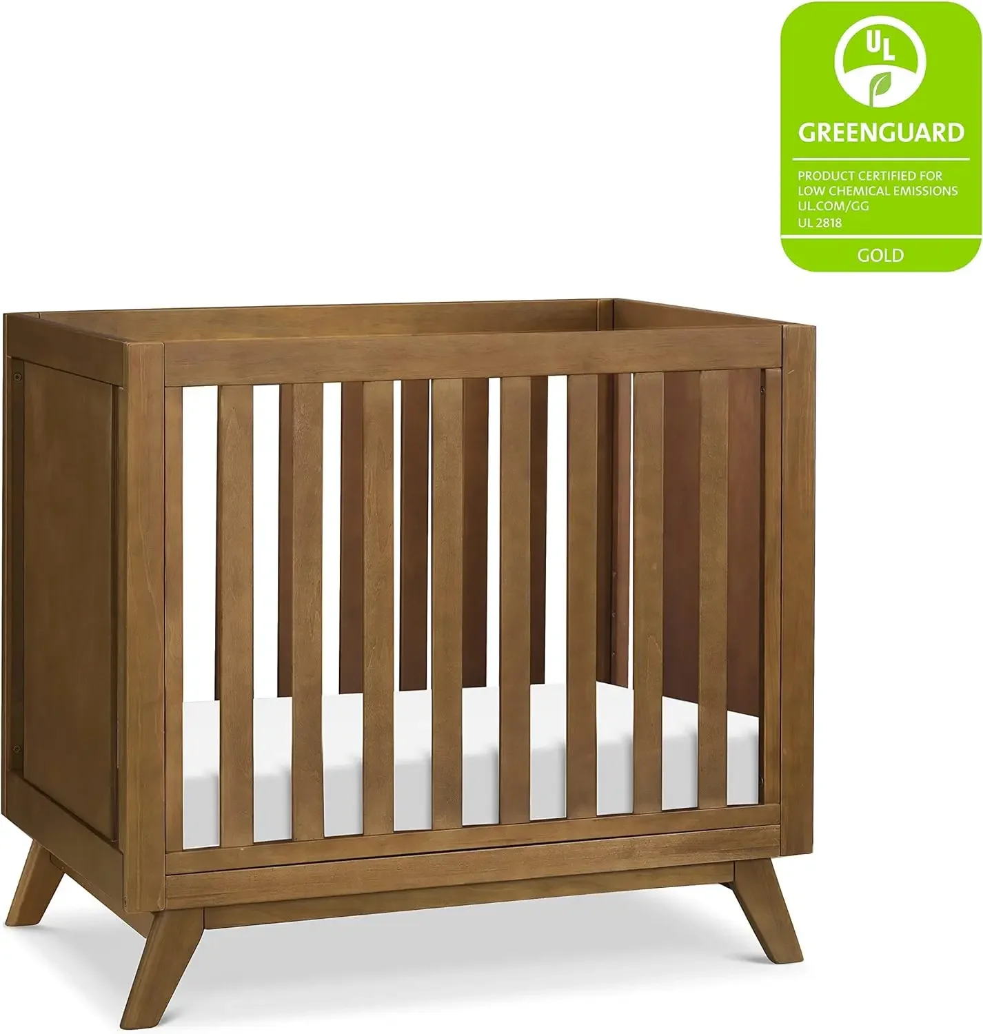 3-in-1 Convertible Mini Crib with 4