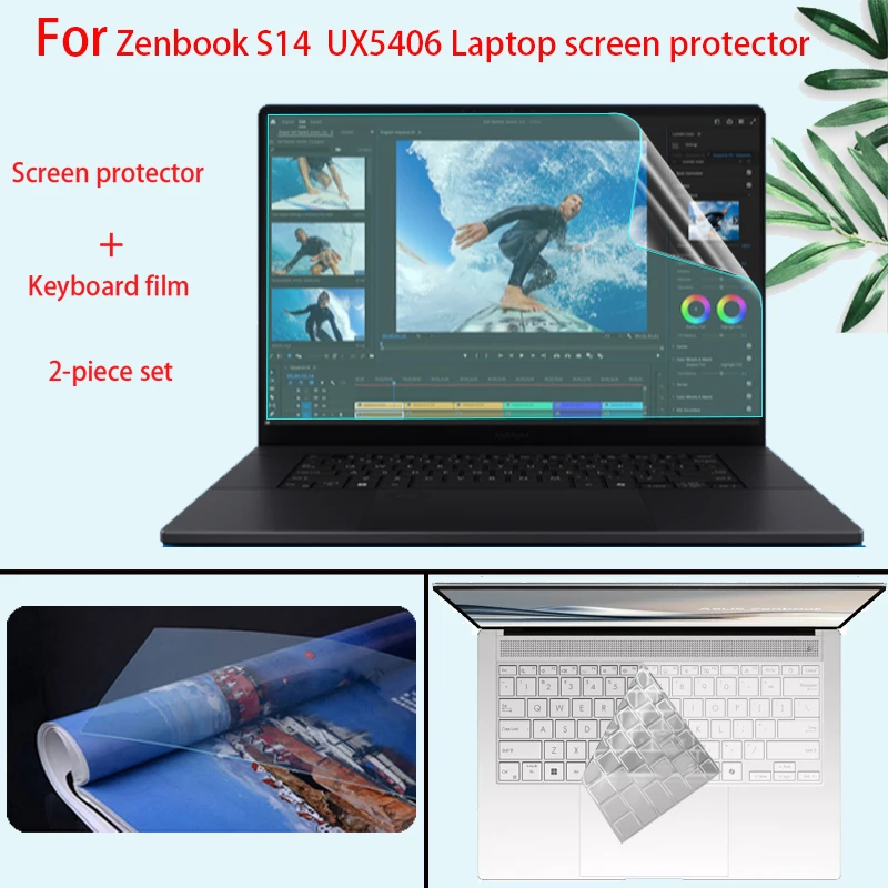 Para ASUS Zenbook S14 2024 película de pantalla de 14 pulgadas UX5406S película de protección de privacidad para portátil película para teclado de ordenador película antiarañazos