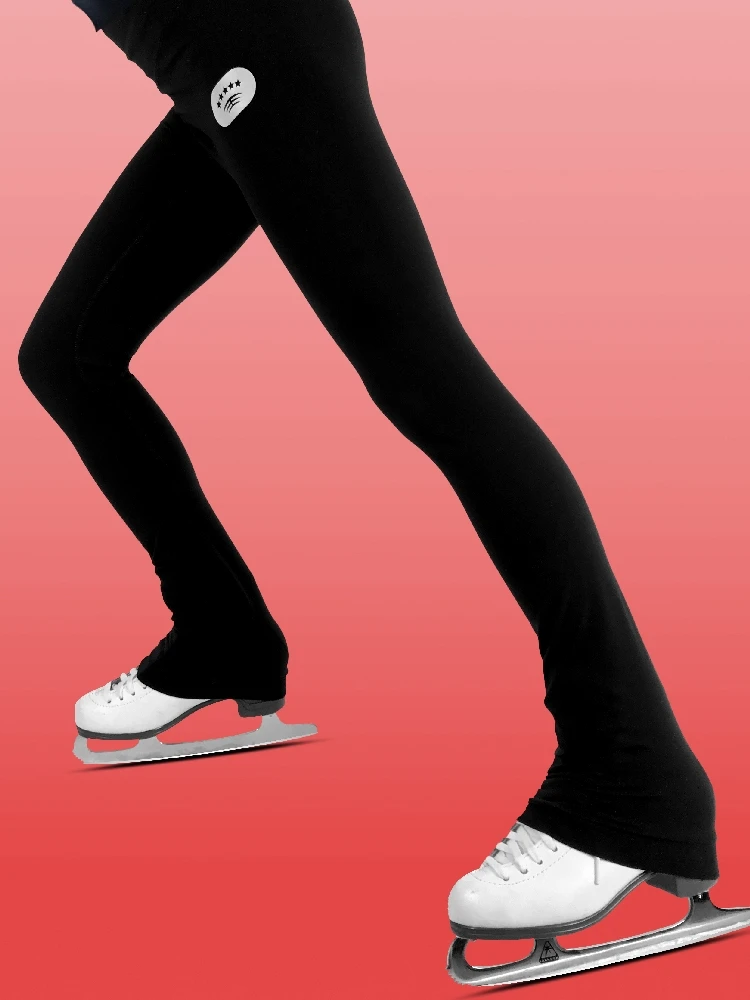 

Elastic Thin Fce Training Pants for Figure Skating Autumn Winter Youth Adults Slim Fit No Rhinestone Version Faionable