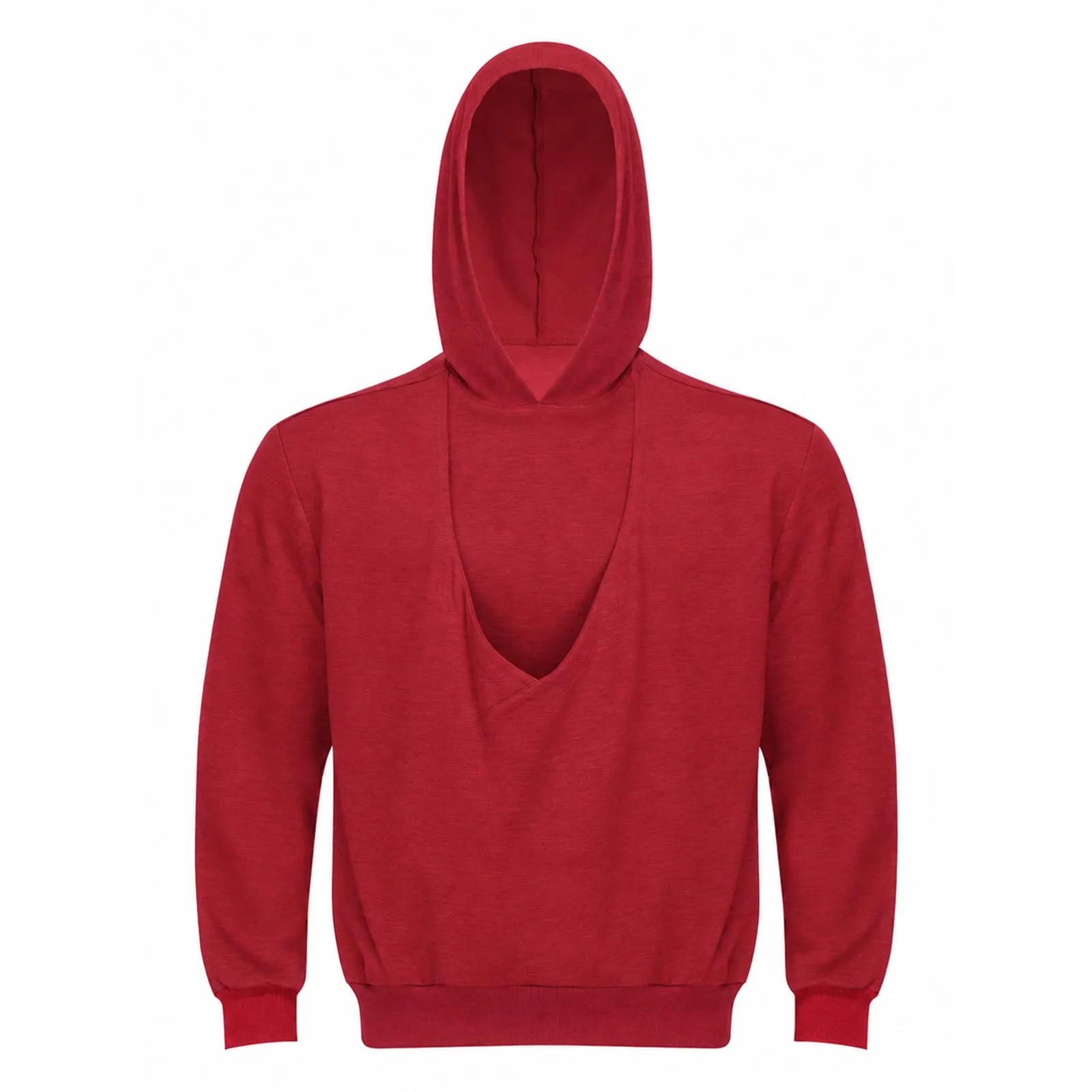 Herren-Känguru-Hoodie für Väter und Babytragen, einfarbig, mit großer Tasche vorne, Kapuzen-Sweatshirt, lässiger Langarm-Pullover – Detail 27