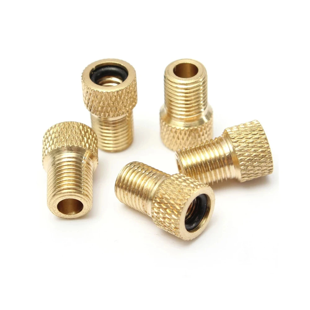 النحاس عجلة الإطارات نقل الطريق دراجة الغاز فوهة الدراجة الجبلية بريستا إلى مضخة شريدر تحويل صمام محول دراجة Punp أنبوب