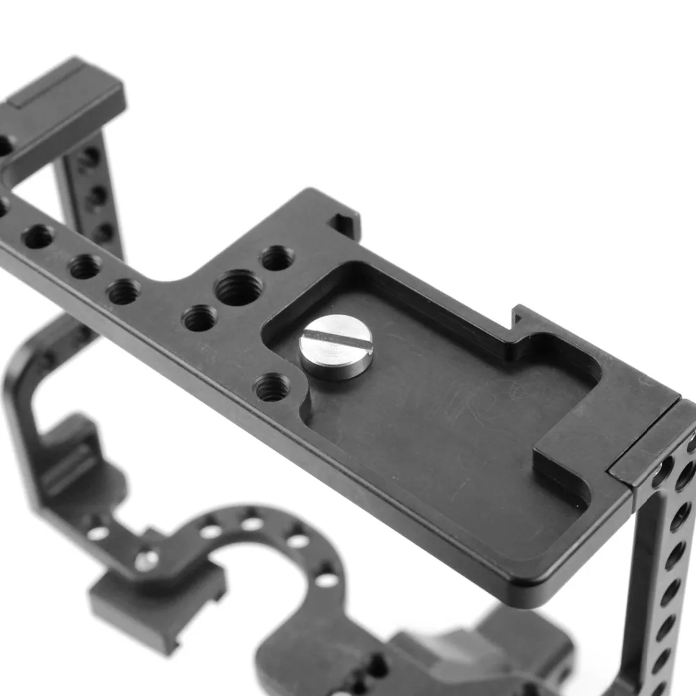 Kamera Käfig für Panasonic Lumix GH5 / GH5s Schutzhülle Spiegellose System Cam Montage Halterung Aluminium mit Top Griff Grip – Detail 9