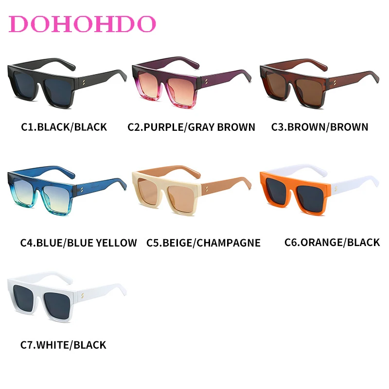 خمر إطار كبير مربع النظارات الشمسية النساء الرجال أزياء العلامة التجارية مصمم النظارات الكلاسيكية السفر القيادة ظلال UV400 Gafas دي سول #6