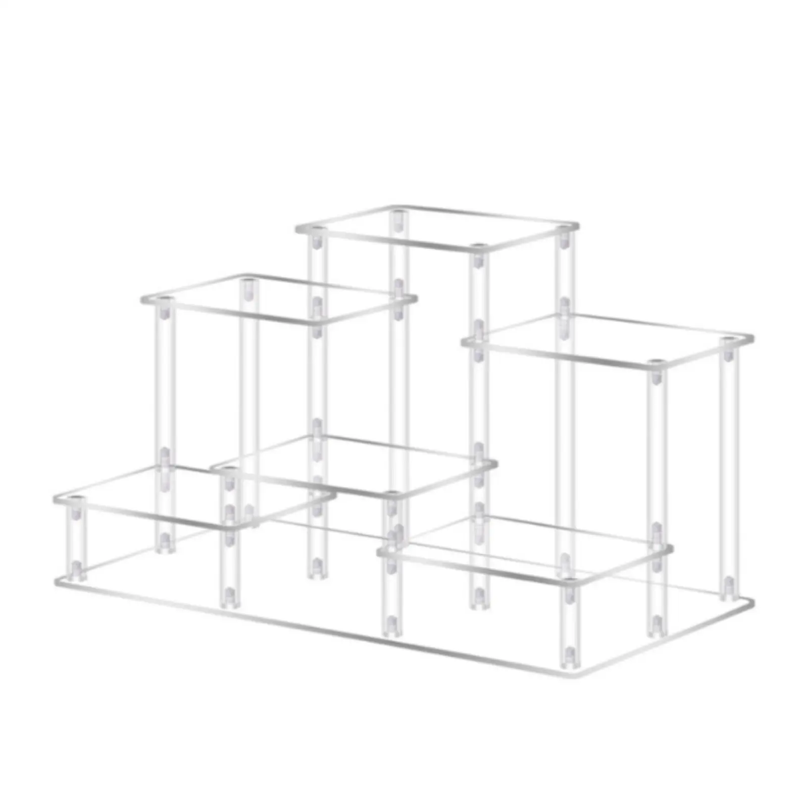 Acrylic Riser Display Shelf Acrylic Display Stand Organizer Tiered Display Stand