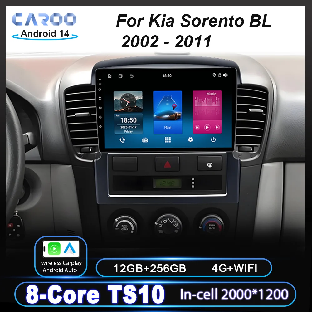 

Автомобильный радиоприемник Android 14, стерео Carplay для Kia Sorento BL 2002-2011, авто мультимедийный видеоплеер, GPS-навигация, 2DIN, DVD, 5G, Wi-Fi