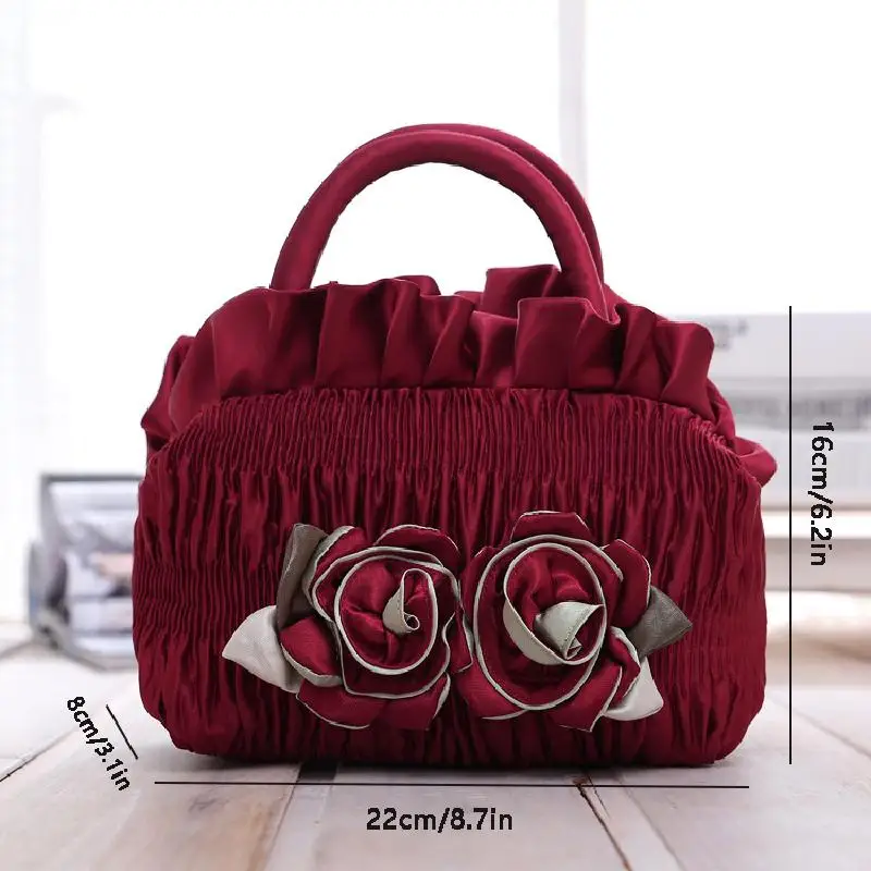 Mobile phone bag - lace flower bag - ethnic style fabric bag - women's handbag view 5