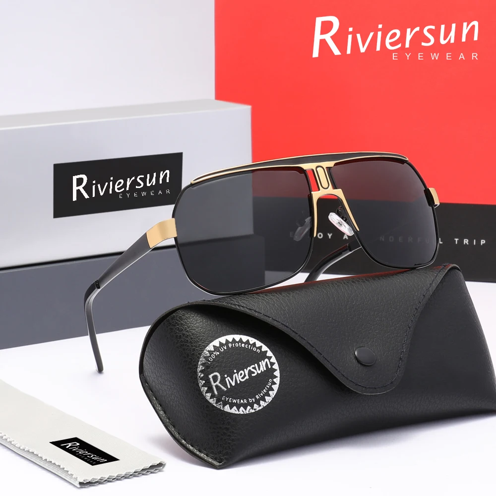Große Klassische Polarisierte Sonnenbrille Luxus-Designer für Männer und Frauen Outdoor-Fahrbrille UV400