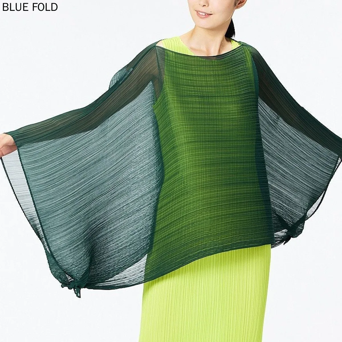 Miyake Basic Shawl Outer Cape Light Breathable Loose Fashionable Simple Versatile Sunscreen Shirt High-end Scarf PLEATS Shawl