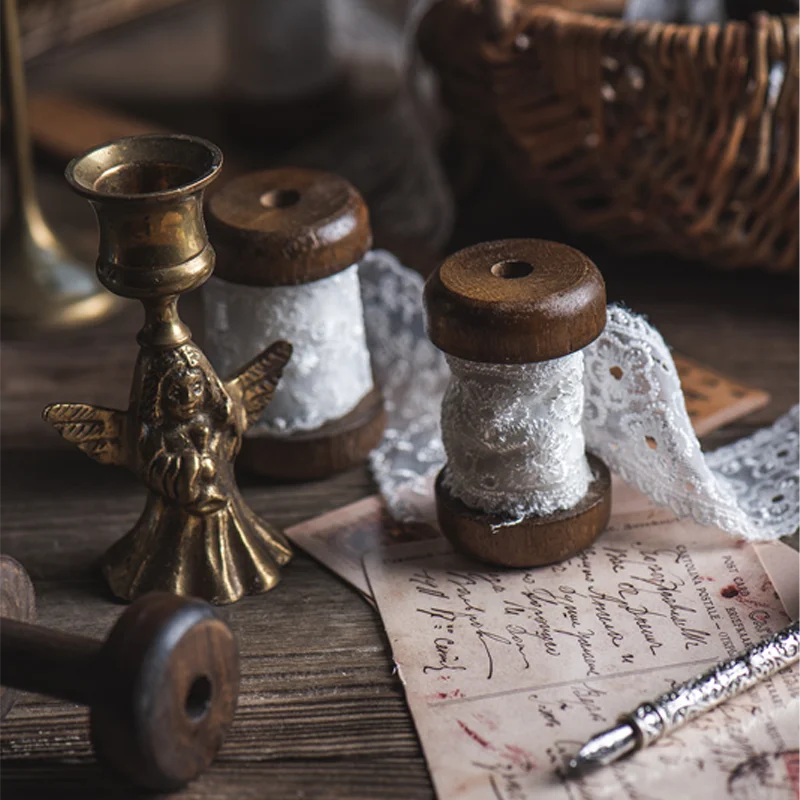 Retro Lace Spool Photography Props, Scene with Food Photography, Still Life, Vintage Photo Props, Home Decoration