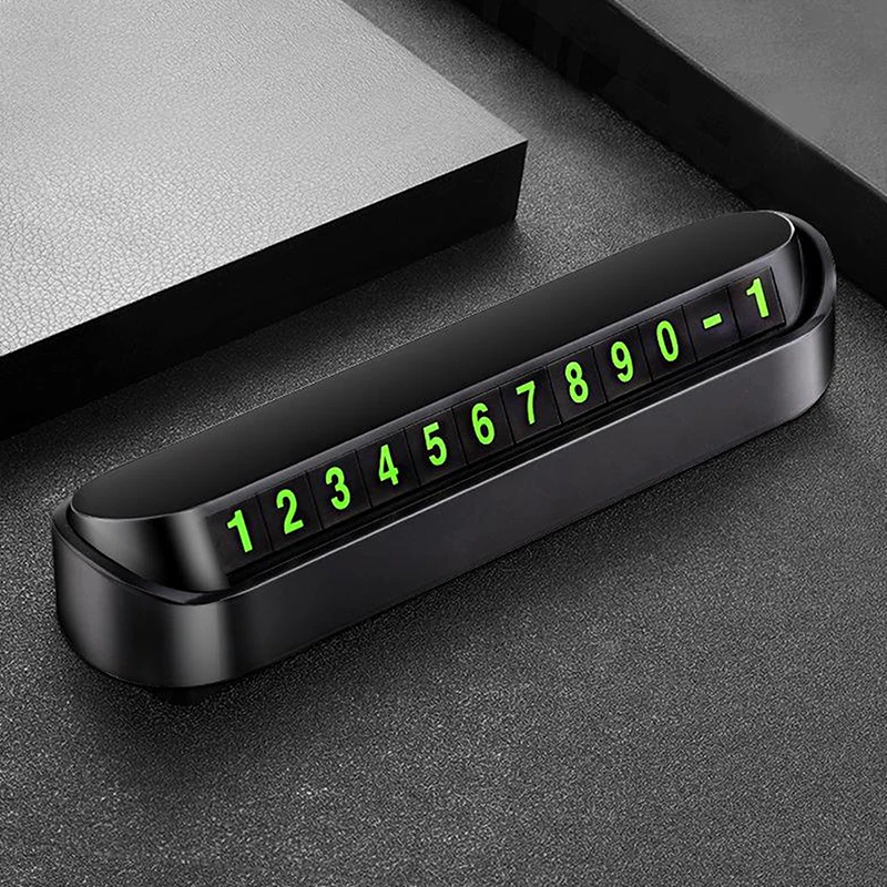 Luminous Car Temporary Parking Card Phone Number Plate Car Moving Telephone Number Car Park Stop Card Automobile Accessories