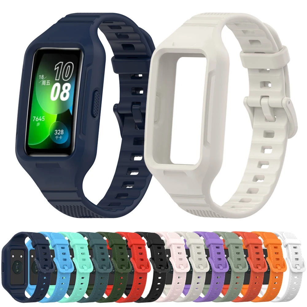 Soft Silicone Watchband Bracelet for Huawei Band 10/9/8/7/6 Strap Belt for Honor Band 6/7 Sport Wristband Accessories