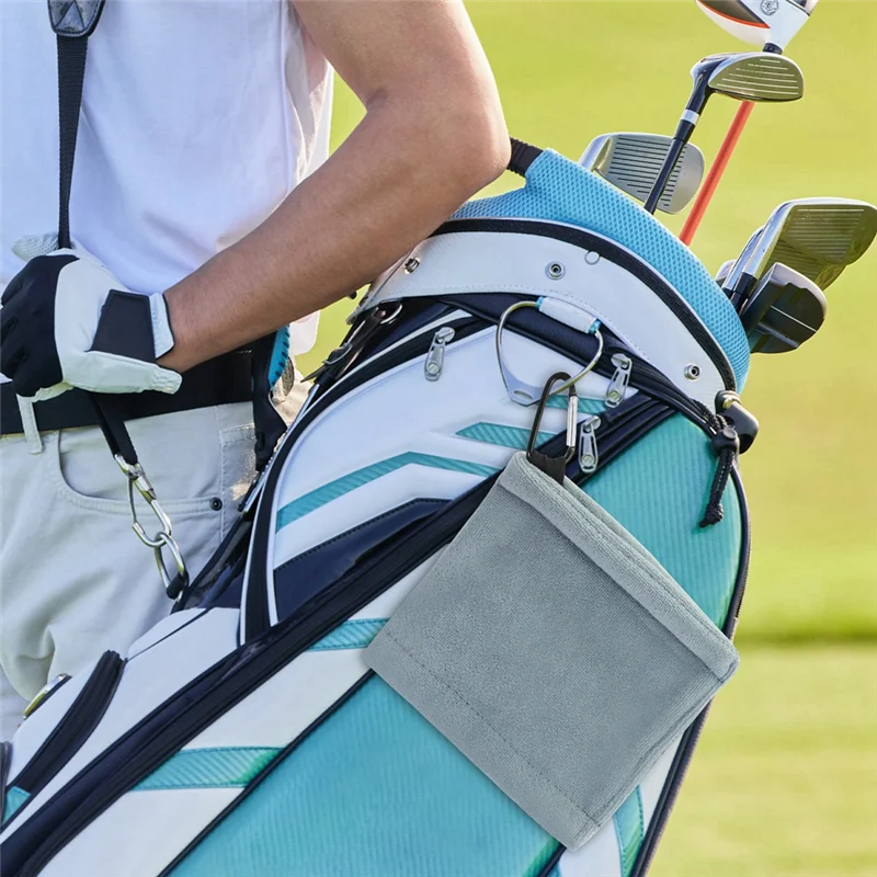 Y67A-Ręcznik do piłek golfowych z klipsami 5,5 x 5,5 cala Ręcznik golfowy Premium z mikrofibry Akcesoria do czyszczenia piłek golfowych