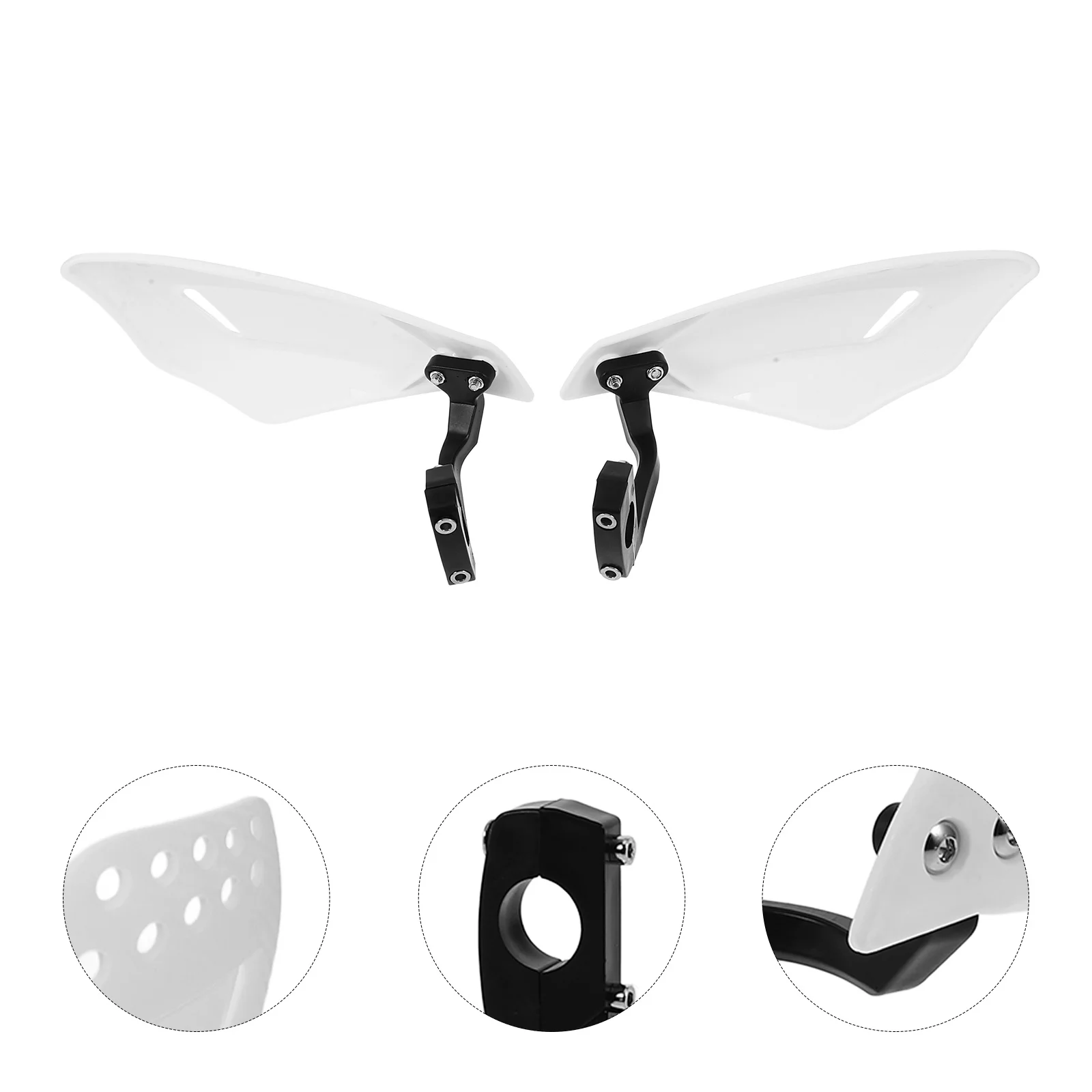 1 Pair Motorcycle Hand Guards Sturdy Pp Impact Resistant Wind Protector For Handlebar Protection Off-Road Bikes Motorcycle