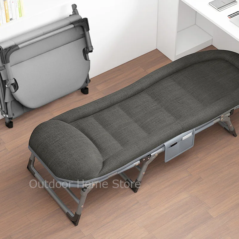 Cama de Camping ligera para exteriores, silla plegable con respaldo, sofá individual para relajarse, cómodo, largo, portátil