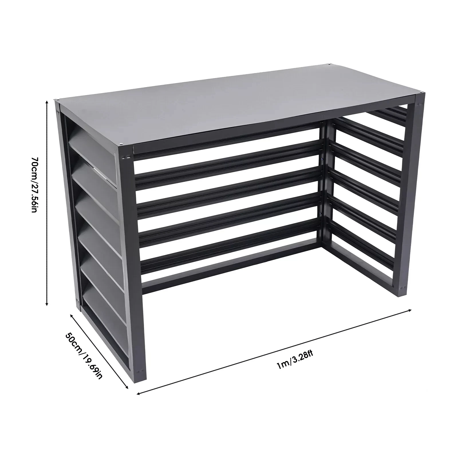 Air Conditioner Fence Screen, Freestanding Metal Privacy Fence Cover (1007050)