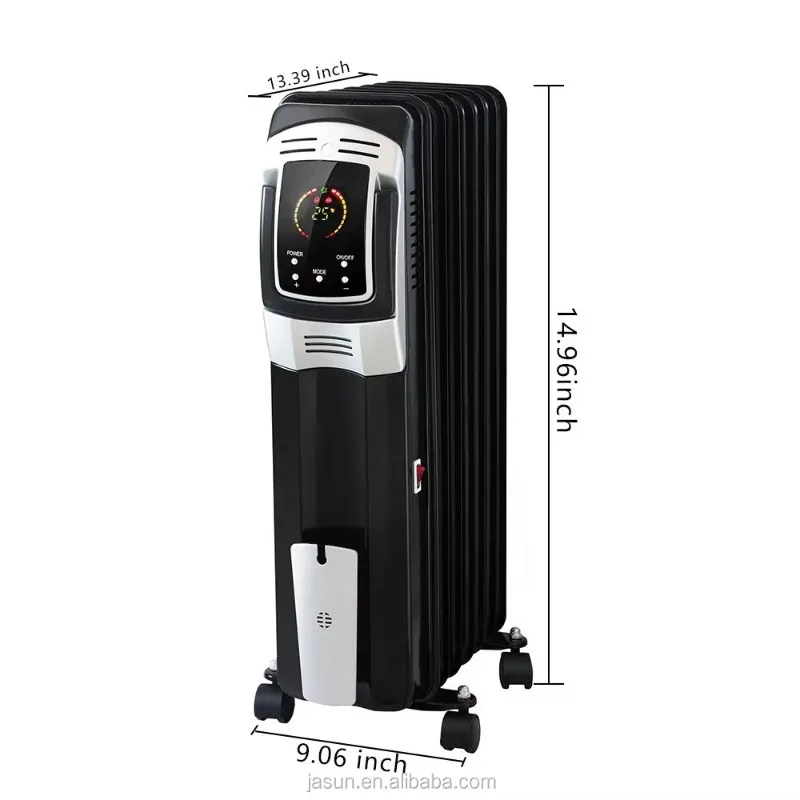 Airo Homeleader DF-150A7L-7 Electric Oil Filled Radiator Heater, Full Room Oil Heater with LED Display Screen, 24-Hour Timer
