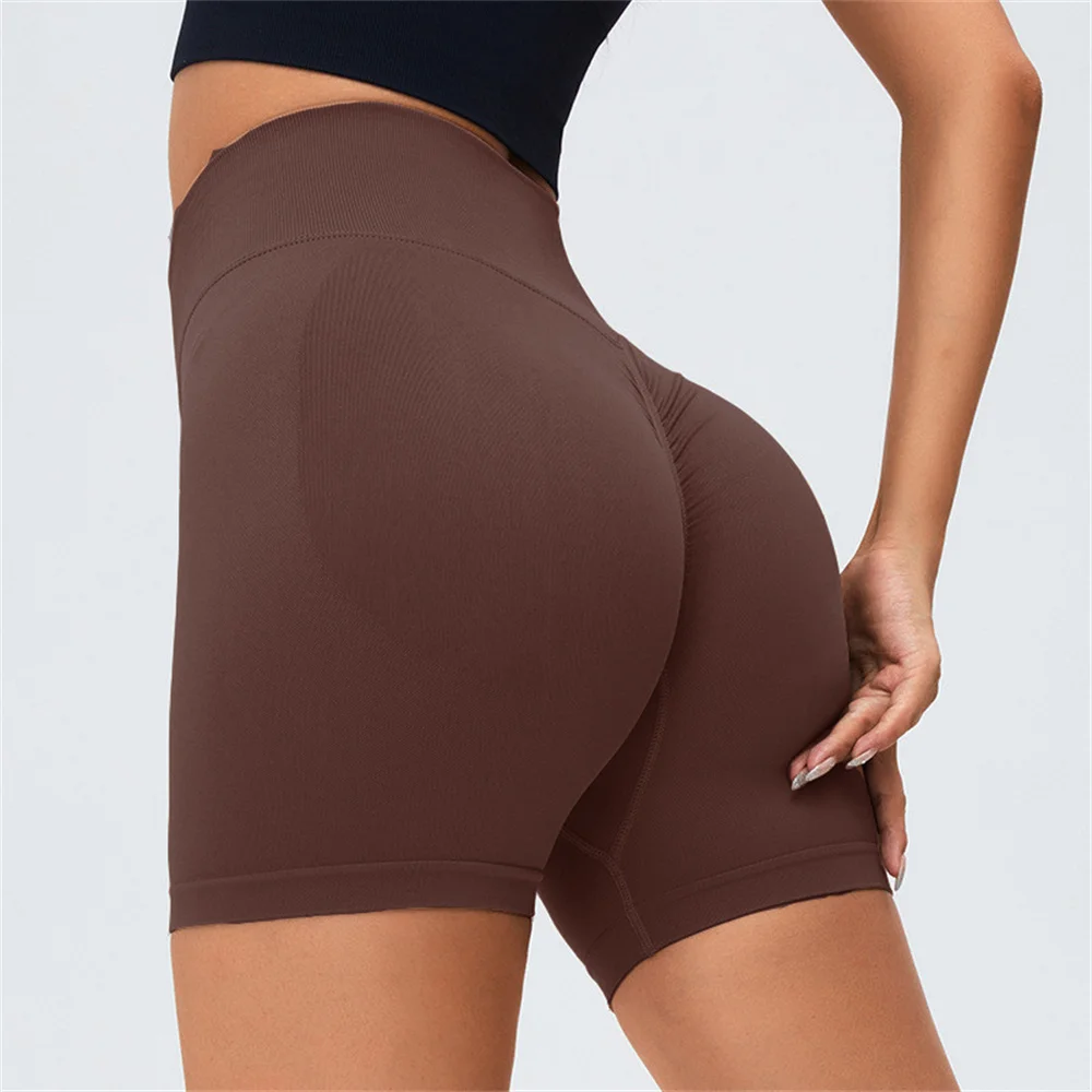 2024 S-XL High Waist Women Yoga Shorts Push Up Fitness Tights Seamless Biker Shorts Scrunch Butt Gym Peach Buttocks Active Wear