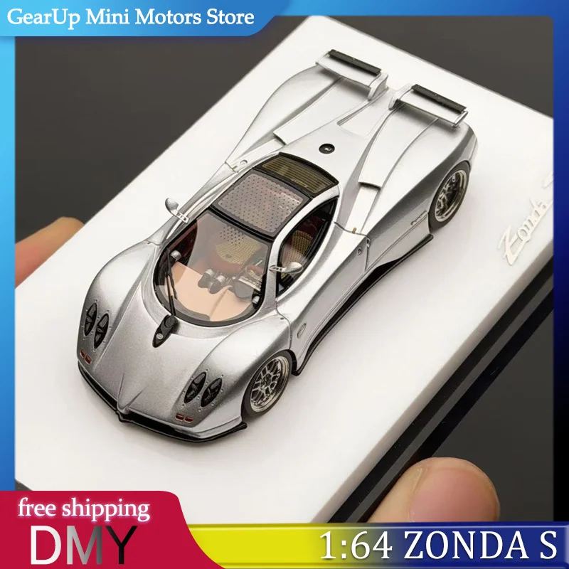

DMY 1:64 Pagani Zonda S Модель из сплава Небесно-голубой смоляный суперкар ручной работы Pagani Hypercar Коллекция автомобилей для взрослых коллекционеров
