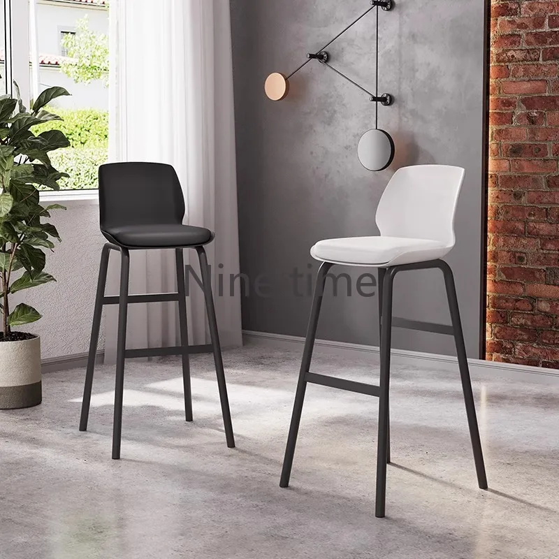 

Nordic Modern Design Bar Chairs Metal Kitchen Office Magazine Library Bar Chairs Room Write Sillas Para Comedor Salon Furniture