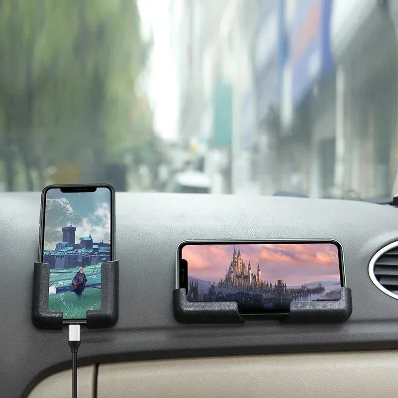 1PC Multifunction Car Phone Mount Cell Phone Holder Lightness Portability No Space Occupy Stand Car black Interior Accessories