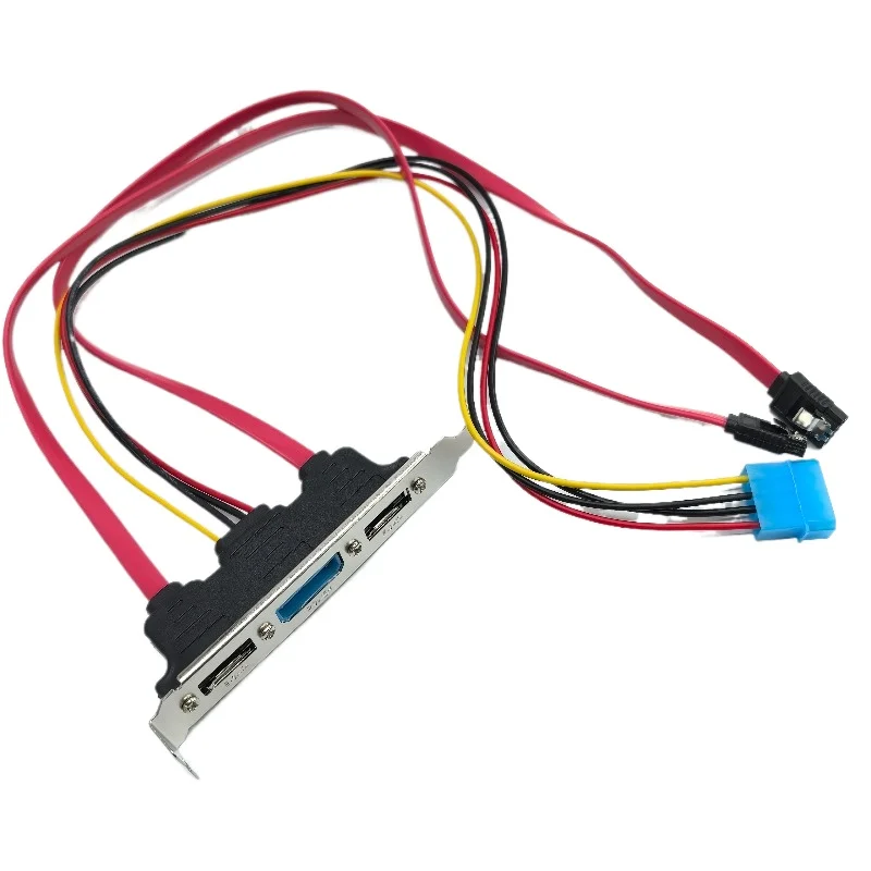 SATA To ESATA with 4Pin IDE Molex Power Supply Socket Adapter Converter Card Full-Height Profile for External Hard Drive for PC