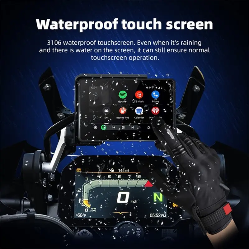 Superior-Motorcycle Monitor 5 Inch Display For BMW R1200GS ADV For BMW R1250GS ADV/S1000XR Carplay Android Auto Motorbike Access