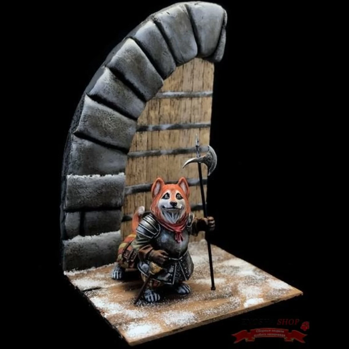 1/32 resin soldier model GK - Fantasy theme - Corgi Guard Dog - Unassembled and unpainted DIY kit - 1179
