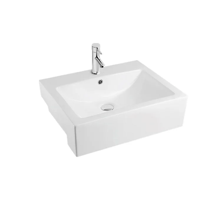 

Art Basin Ceramic Square Washbasin Semi-embedded Ceramic Basin Washbasin