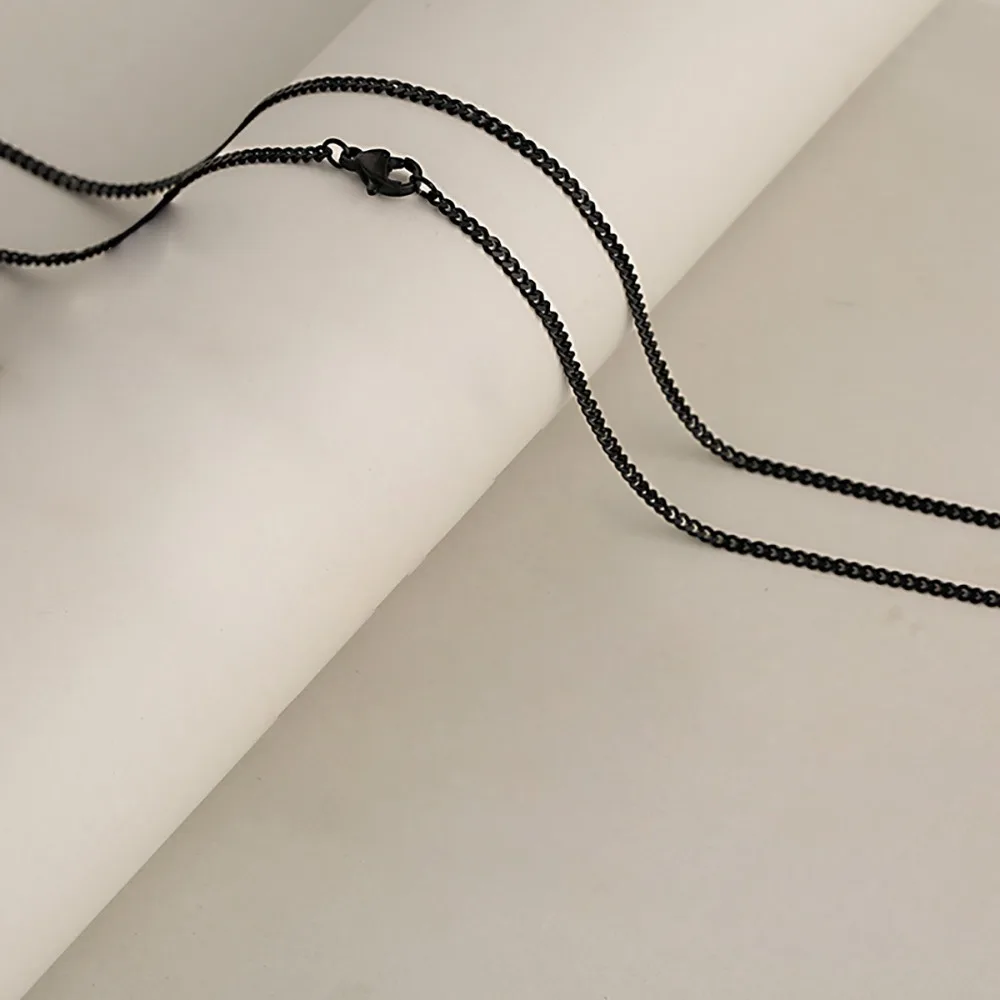 New Stainless Steel Cross Necklace Colorful Crystal Zirconium Charm Pendant Necklaces Hammered Necklace Women Men